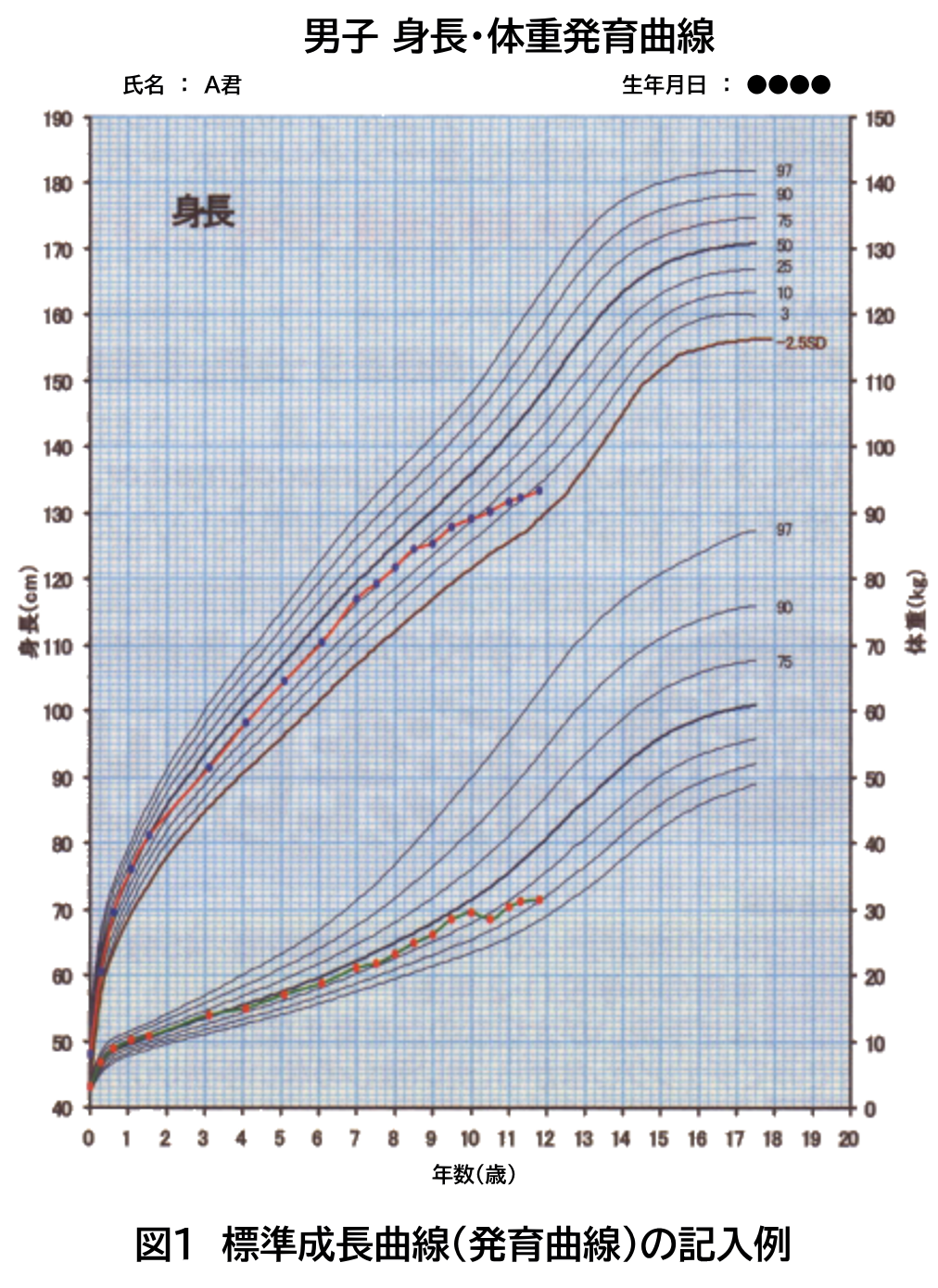 図1標準成長曲線